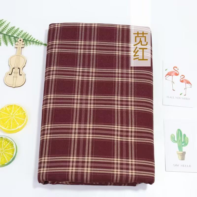 Plaid Fabric Smooth By 0.5 Meter for Clothing Dresses Sewing Japanese-style Jk Uniform Cloth Needlework Breathable Anti-wrinkle