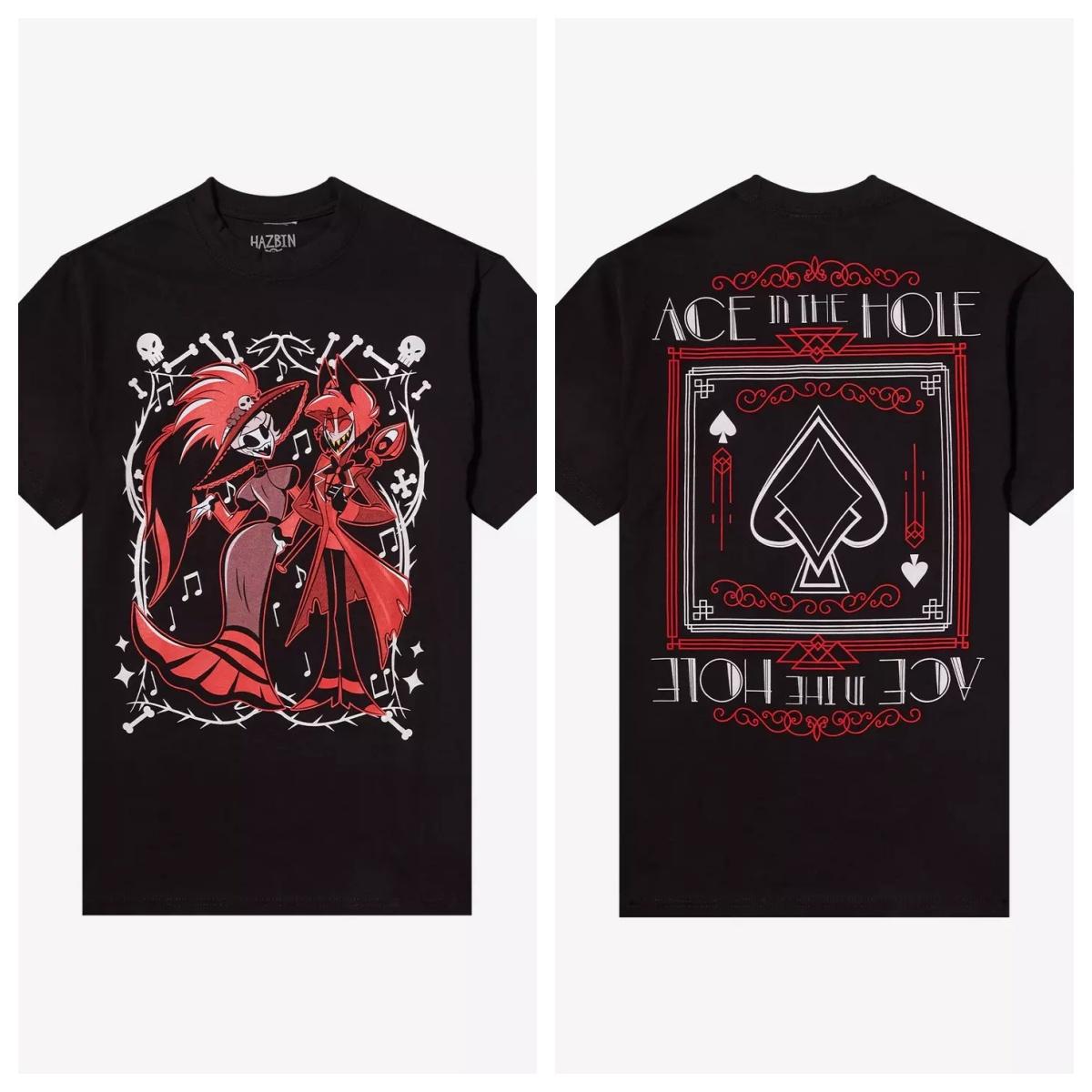 

2026 New Hazbin Hotel Rosie & Alastor Ace Double-Sided Men and Women Summer Soft Comfort Vintage Pure Cotton Casual Soft T-Sh... 5XL різнокольоровий
