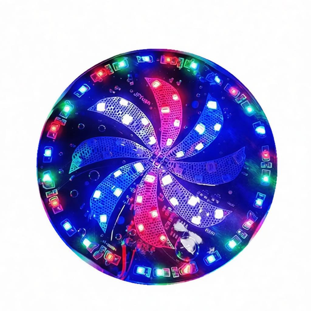12V Colorful Windmill LED Car Strobe Decorative Lights Exterior Modification For Kart Bumper Car Truck Universal Styling