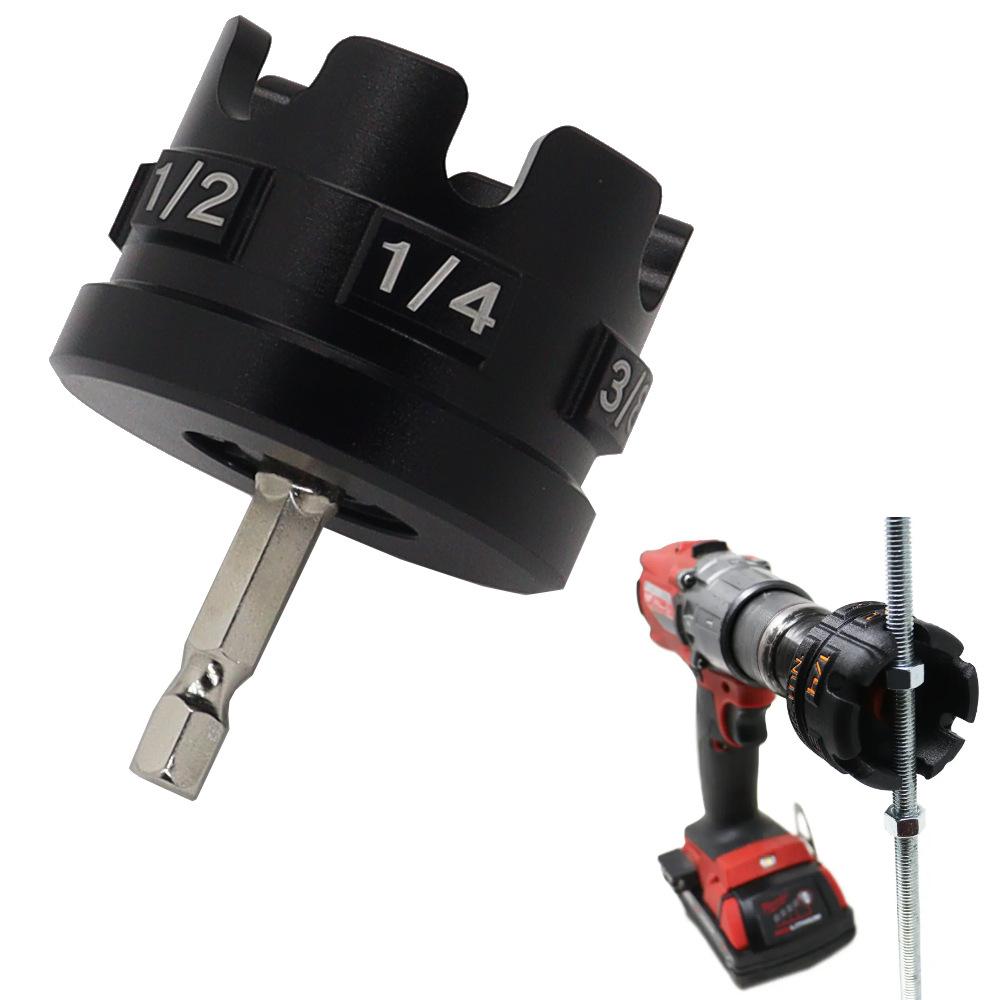 Aluminium Alloy Hex Shank Nut Driver for 1/4", 3/8", and 1/2" Threaded Rods, Fast Nut and Bolt Removal for Conduit Racks, Strut