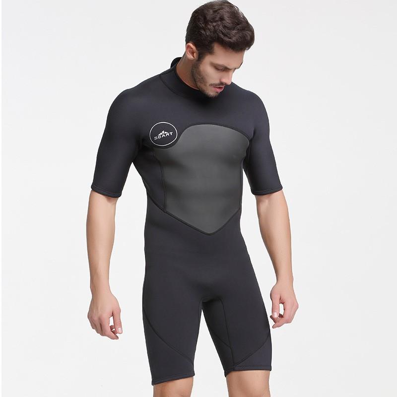 2mm Neoprene Wetsuit Men Women Full Body Short Sleeve Snorkeling Surfing Swimming Dive Suit