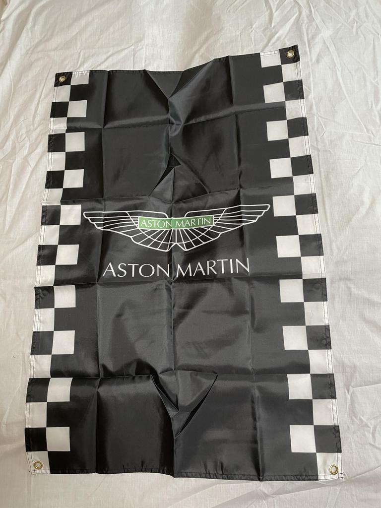 Aston Martin Checker" Flag/Banner - Approximately 90cm x 60cm - Perfect for decorating your room or garage! American Goods & Car Racing
