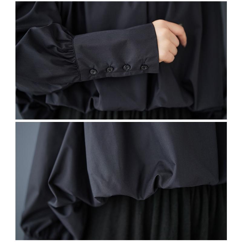 Dimanaf 2025 Taglie Forti Nuova Camicia Blusa Primavera Donna Manica Lunga Basic Moda Top T-shirt Larghe Tinta Unita