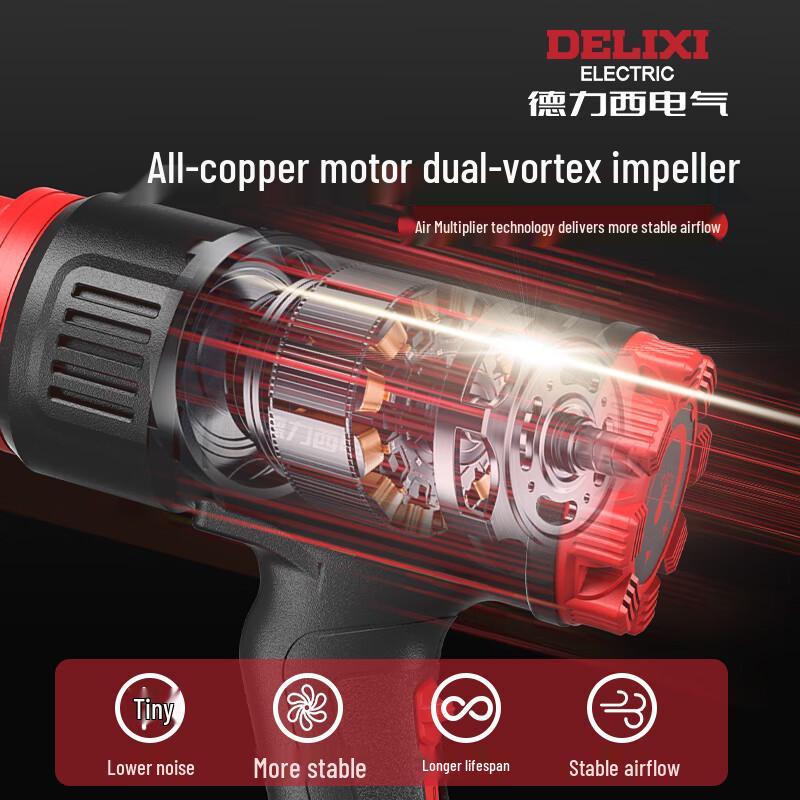 Delixi Electric 2000W Industrial Heat Gun CN plug (adapter included)