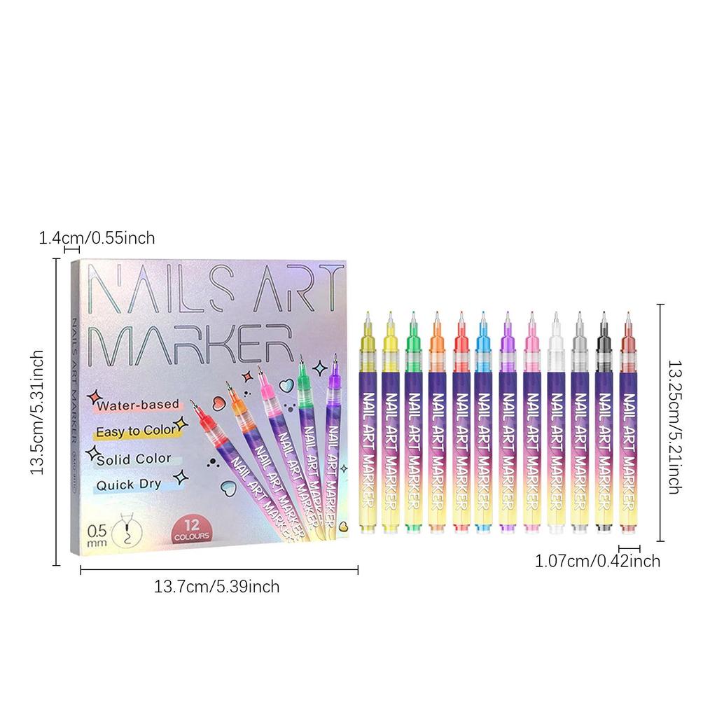 Easy-to-Use Multi-Color DIY Nail Art Liner Pen for Various Occasions
