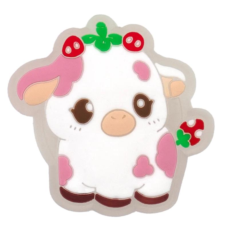 LED Lighted Animals Shoe Charms Pink Hamster Pig Shoe Decorations Pins Women Gifts Dog Cat Penguin Clog Accessories