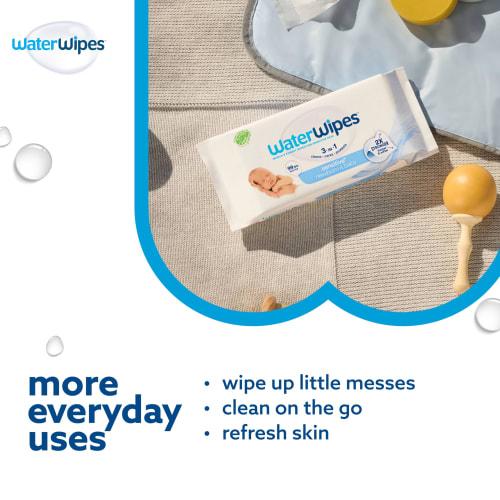WaterWipes Super Value Box Baby Wipes, 9 Packs of 60 Count | 540 Baby Wipes WaterWipes