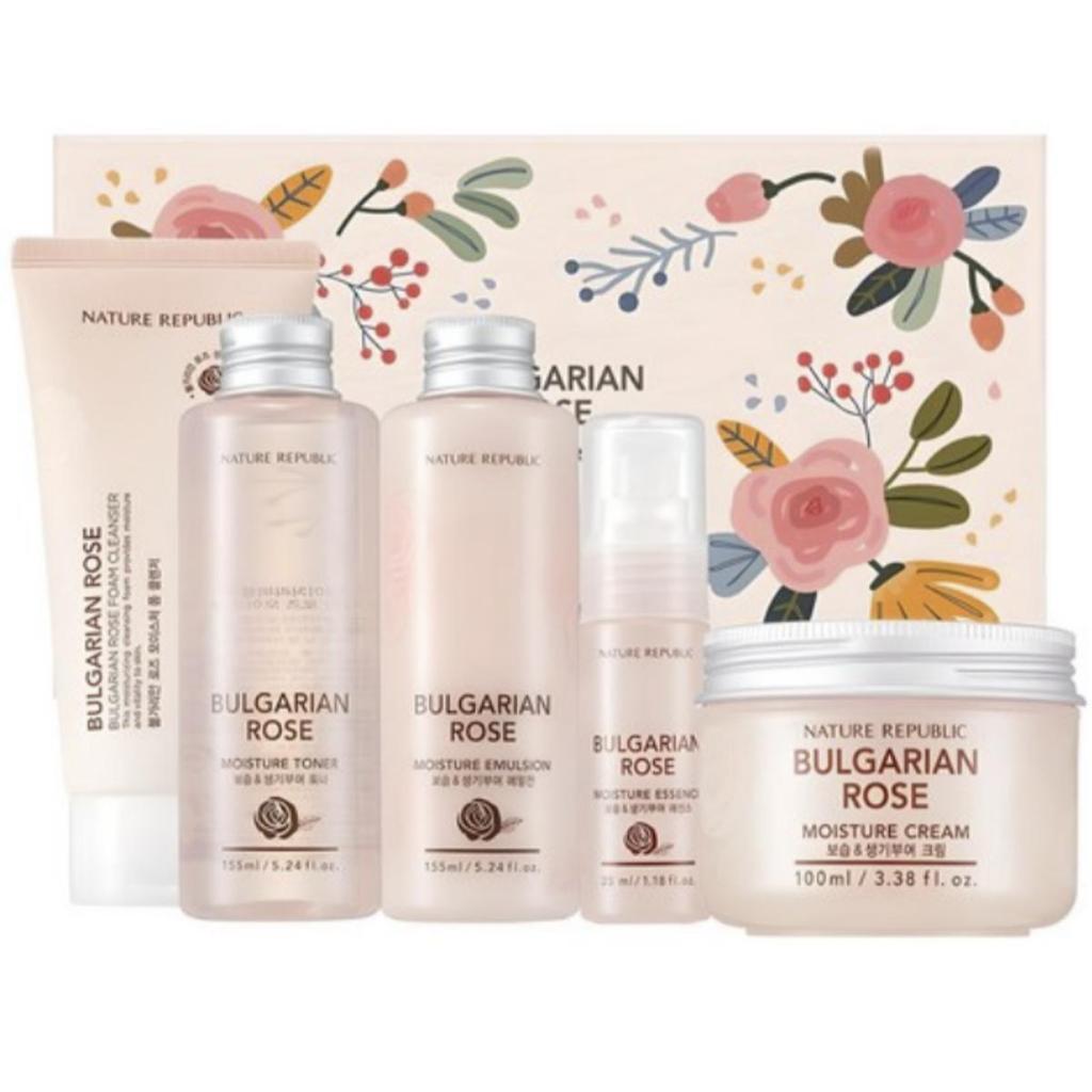Nature Republic Bulgarische Rose Spezialpflege-Set (Toner 155ml + Emulsion 155ml)