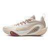 Li Ning DLO1 Cushioning Slip Resistant Abrasion Resistant Rebound Grip Low Top Basketball Shoes Men's White Umber ABPV009-7