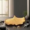 Gold Decorative Tray for Home Decors Leaf Shape Key Tray Entryway Decors Leave Jewelry Organizers Trinket Dish