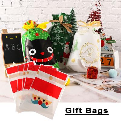 5pcs Pastry Tool Party Handmade Soap Cookies Elk Drawstring Christmas Decor Gift Bags Candy Package