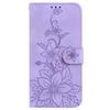 For Xiaomi 14T Pro Case Lily Flower Imprint Leather Phone Cover with Stand
