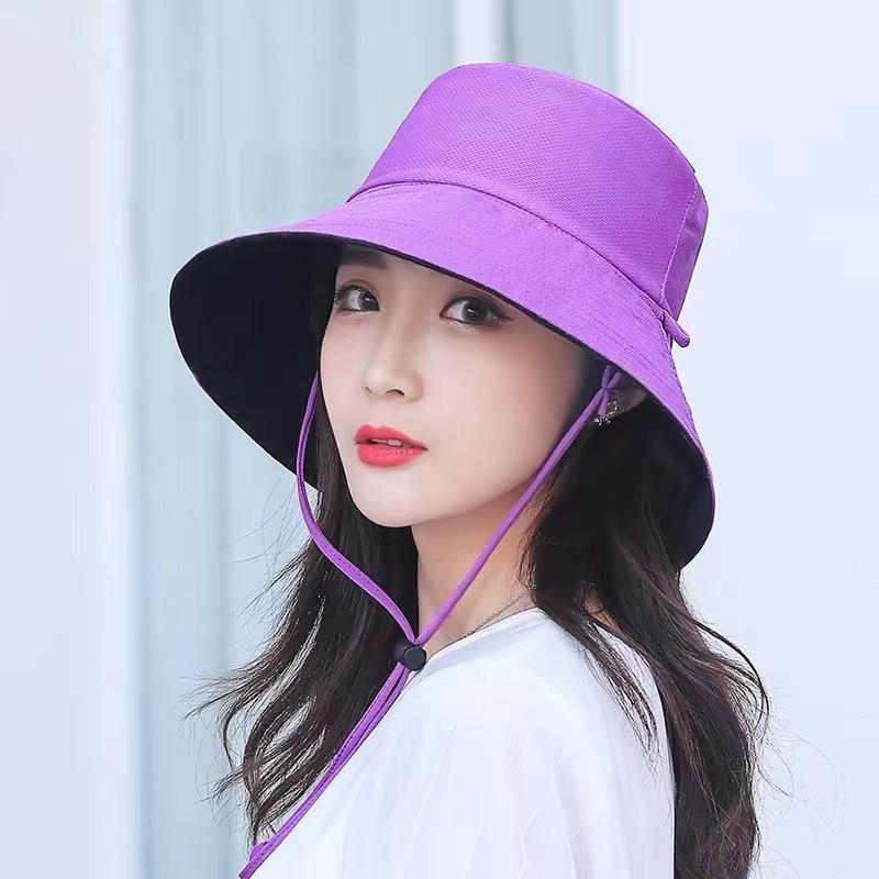 Double-sided Large Brim Fisherman Hat Women's Sun Hat Easiest for Match Sun Hat Uv Protection Basin Hat Fashioneasiest for Match