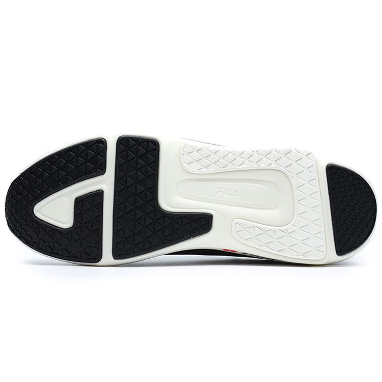 Fila Recharge Cushioning Comfortable Fabric Shock Absorption Durable Low-Top Running Shoes Men Sneaker Black A12M222125FBK