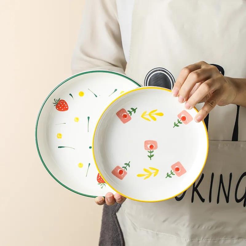 Mädchen-Kohlteller, Keramik, niedlich, kreativ, zum Kochen, Porzellan, für den Haushalt