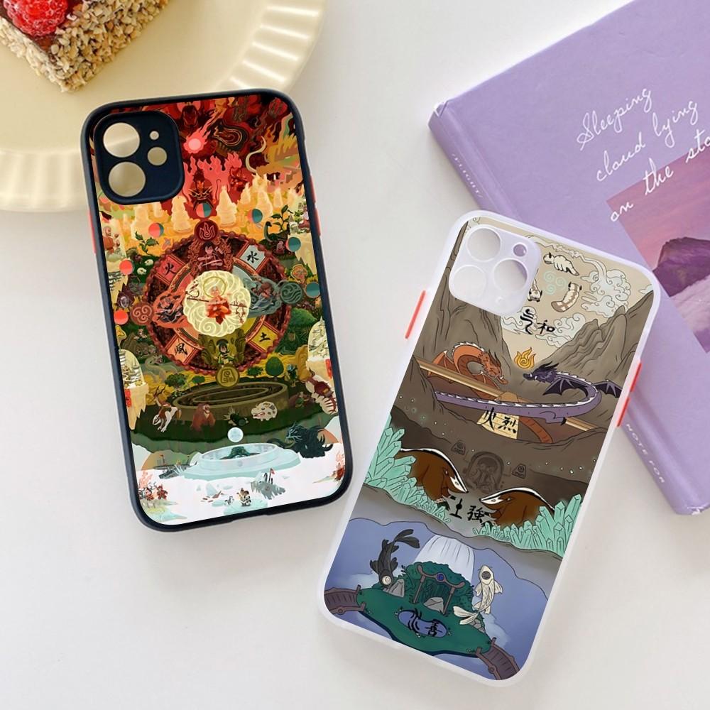 A-AvatarS The Last A-Airbender Anime Pouzdro na telefon Pro IPhone 14 X XR XS 7 8 Plus 11 12 13 Pro MAX 13mini Matné Nárazuvzdorné Pouzdro