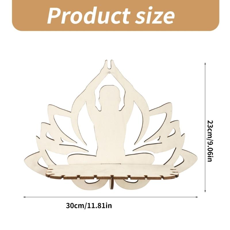 Elegant Carve Wood Human Figure Candle Sconce Display Shelf Wall Mounted Shelf Unique Shelf for Modern Interiors