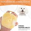 Silicone Pet Brush Head Comb Can Be Added with Liquid, Dog and Cat Bath Brush, Bathing Massage and Cleaning Brush Dog Grooming