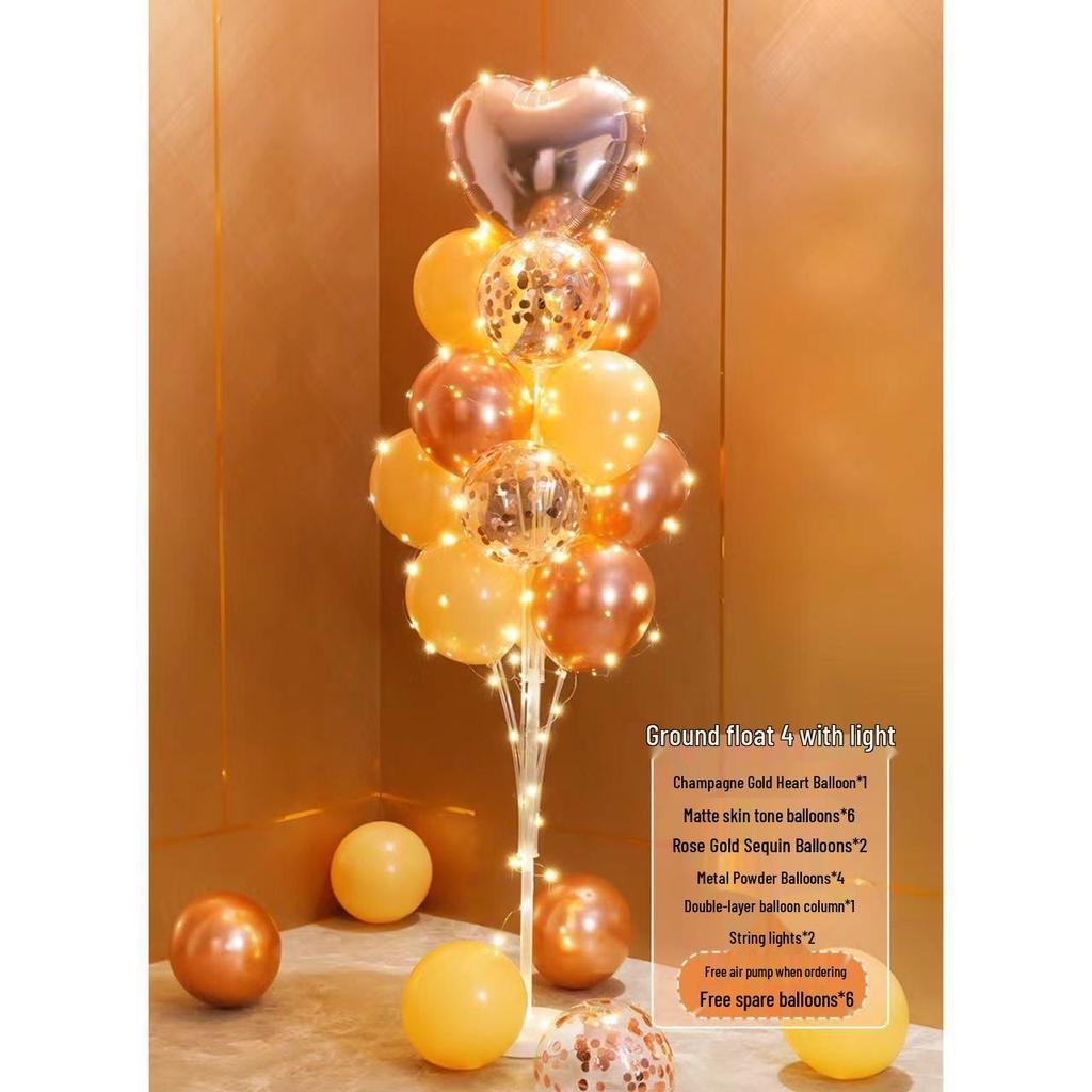 Alla hjärtans dag Ballongpelardekoration för fester: Idealisk för bröllop, födelsedagar och evenemang. Perfekt för en romantisk atmosfär.