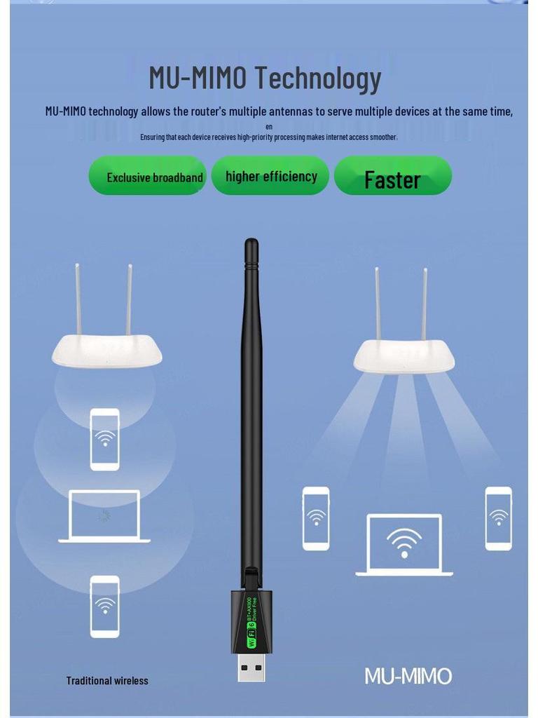 Dual-Band USB WiFi & Bluetooth Adapter: Driver-Free Wireless Network Receiver