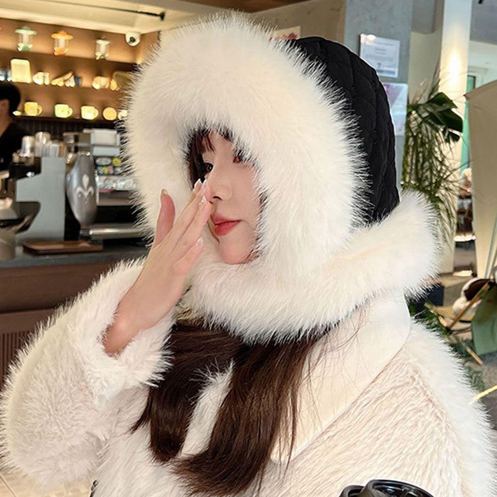 Plush Bomber Hat Ear Protection Ski Russian Cap Outdoors Ushanka Fur Hat  for Men Women