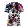 Venda quente verão Kurosaki Ichigo 3D impressão T-shirt anime BLEACH moda o pescoço manga curta masculino e feminino casual tops crianças