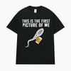 Grappig Dit Is De Eerste Foto Van Mij Sperma Bier Vasthoudend Unisex T-shirts Mannen Vrouwen Klassiek Street T-shirt Vintage Casual T-shirts