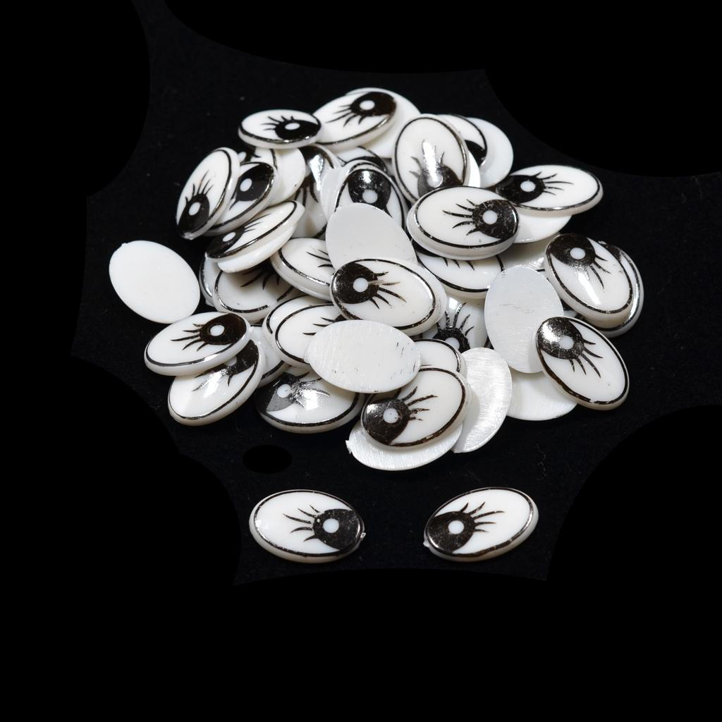 60 Pcs Diy Hollow Plastic Teddy Eyes Safety Doll Handicrafts - Mixed