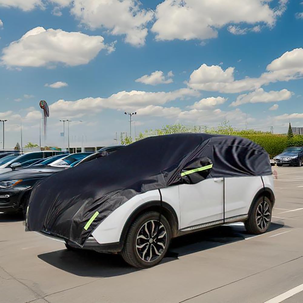 Half Car Body UV 420D Oxford Black Cover, Cover, Waterproof, Dustproof, Protection, Fabric, (Hatchback)