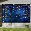 2D Plane, Golden Starry Night Theme, Polyester Fiber Material, Very Suitable for Birthday Parties