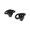 Aluminum Alloy Sling 2PCS Black A Push Button QD Release Sling Swivel Mount Ring With a Sling Swivel Mount