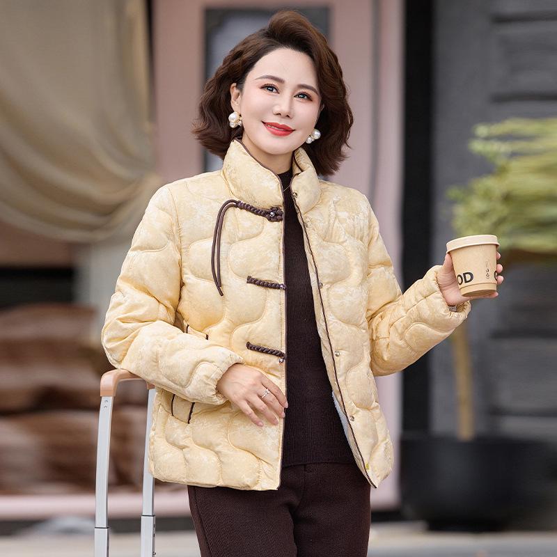 

Elegant Winter Plus Velvet Thickened Jacket for Middle-Aged and Elderly Women 5XL (150-165 jin) абрикосовий