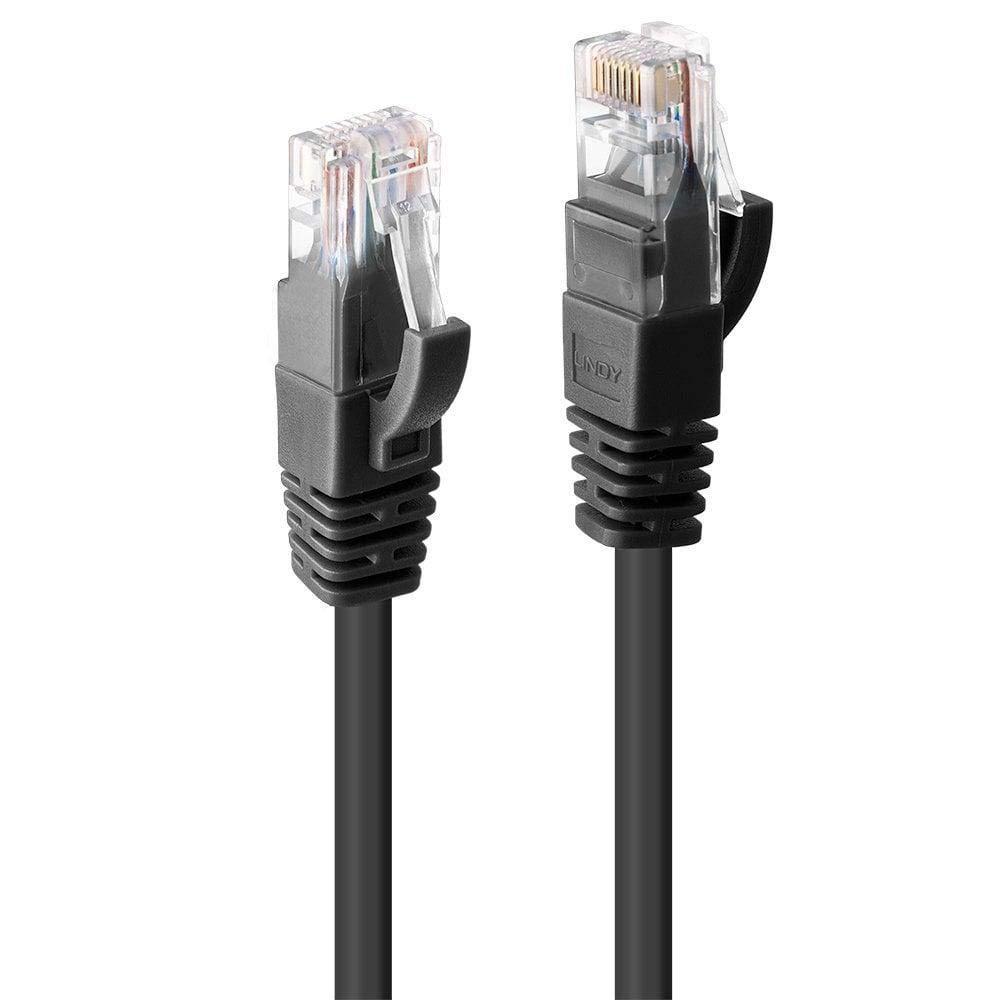 LINDY 20m Network Black Cat.6 U/UTP Cable, (Part Number 48084)
