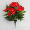 Handcrafted Artificial Flowers 8 Bundles Artificial Impatiens Flowers Uv Resistant Faux Silk Shrubs Outdoor Garden Planter Decor