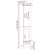 VidaXL Buffet haut Blanc brillant 34,5x34x180 cm Bois d'ingénierie 3199091