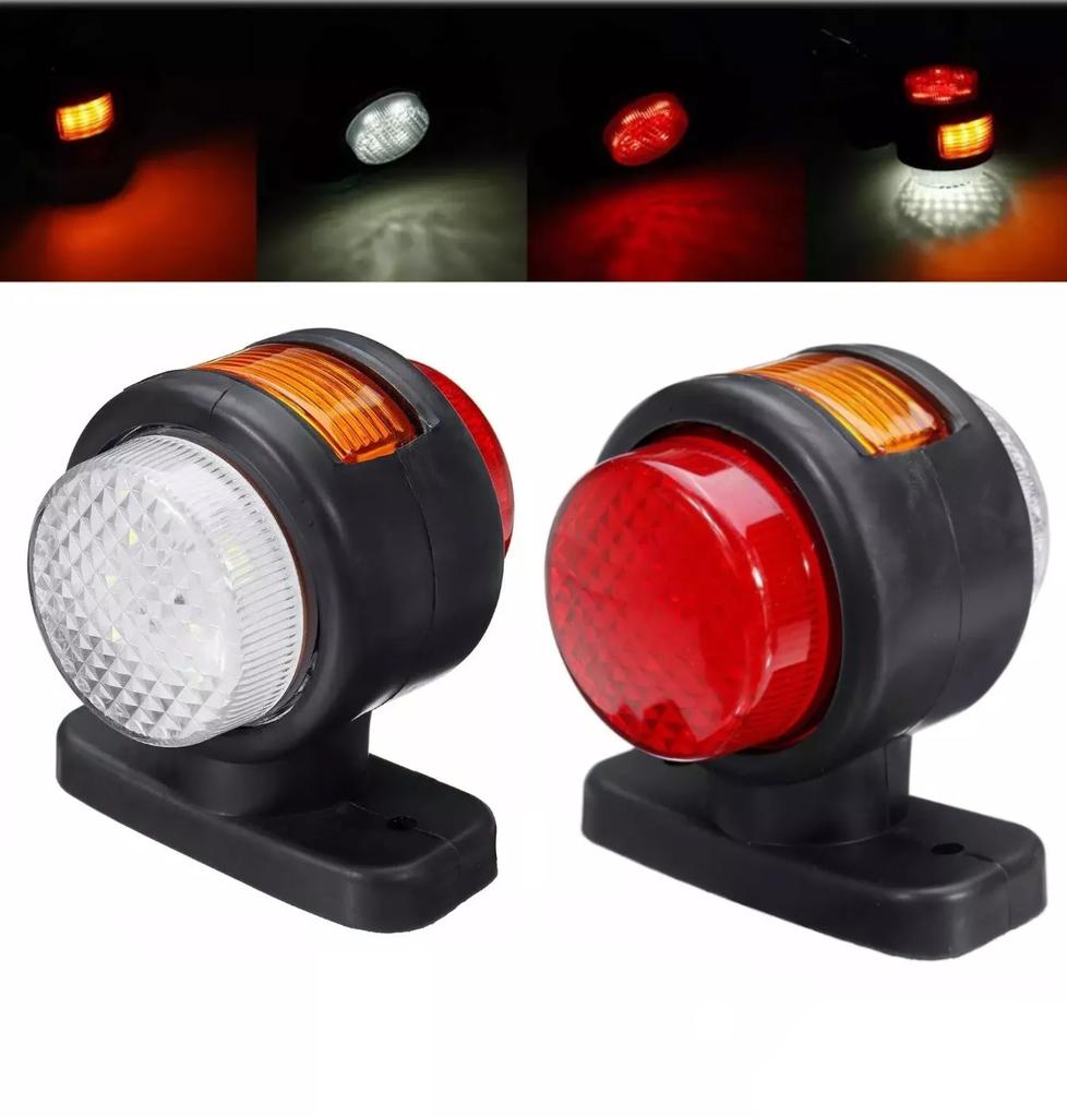 2 X Auto Led Side Marker Lights Indicator Rubber Lamp for Trailer Truck 12v Outline Automobiles Parts Side Marker LED Lights