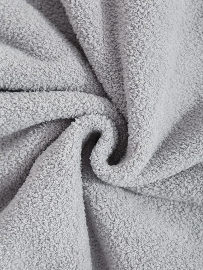 ZAFUL Men's Two Tone Colorblock NEW YORK Embroidered Quarter Zip Fuzzy Fleece Stand Collar Pullover Sweatshirt