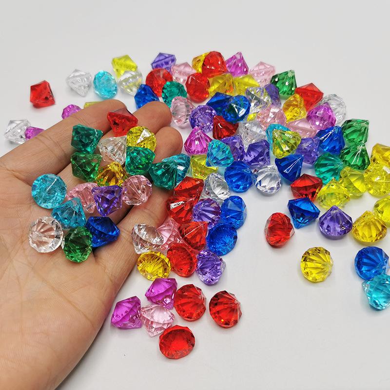 Transparent Acrylic Gemstone Toy with Hole - DIY Decoration
