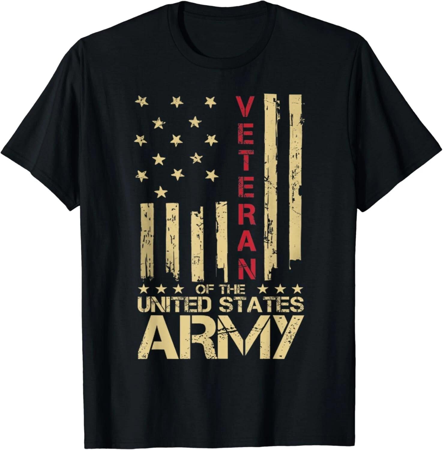 Patriotic U_S Army Veteran Red Line American Flag Vintage Gift Unisex T-Shirt 4XL