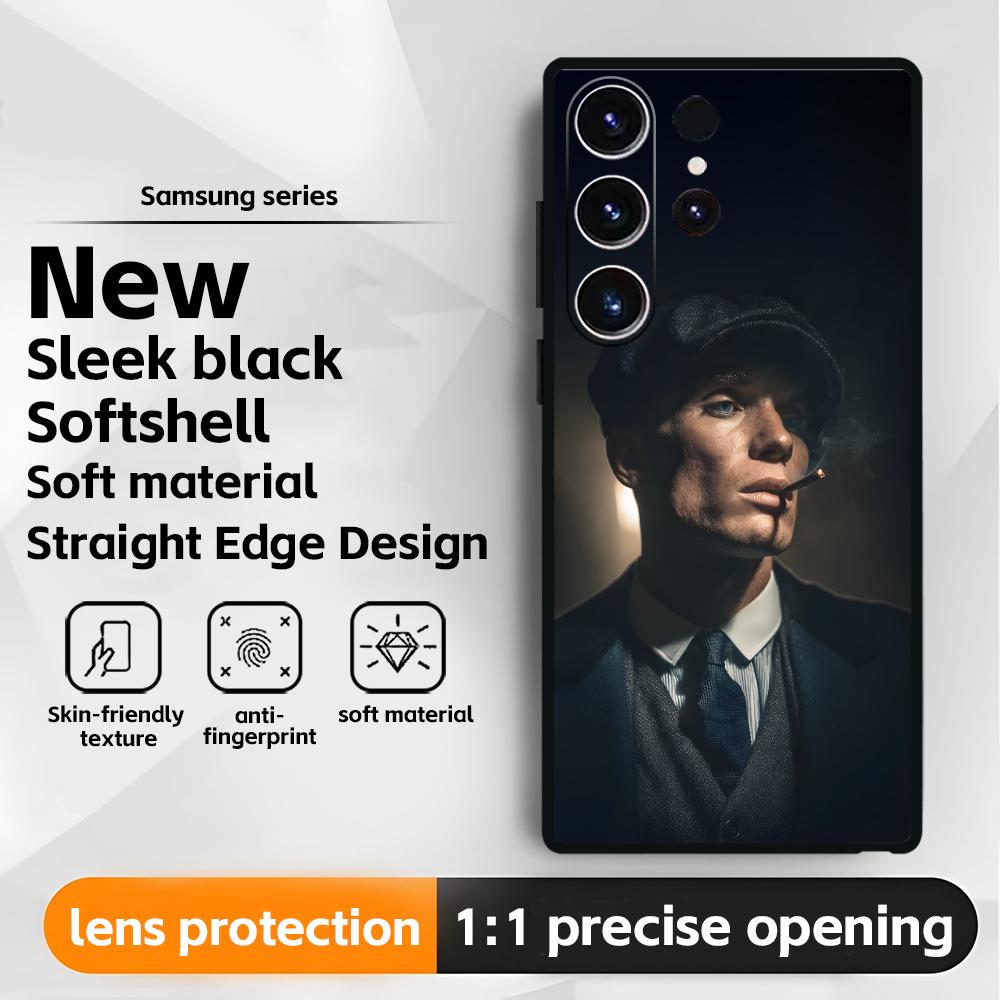 Phone Case For Samsung Galaxy S25 S24 S23 S22 S21 S20 Plus Ultra Note20 Thomas Shelby Peaky Blinders Soft Black