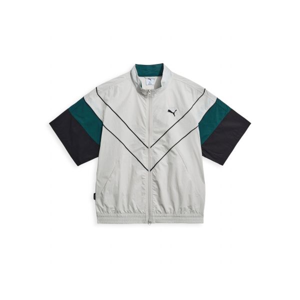 Puma Retro Colorblock Casual Fashion Simple Versatile Short Sleeve Jacket Unisex Jackets 634276-05
