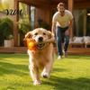 Indestructible Dog Toys 2Pcs Squeaky Hammer with Tennis Ball Inside, Interactive Fetch Toys, Safe Pet Equipment Rubber Chew Toy for Medium Large Dogs