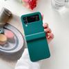 Applicable to Samsung Z Flip3/4/5/6 mobile phone case Macaron solid color hinge three-piece folding screen case