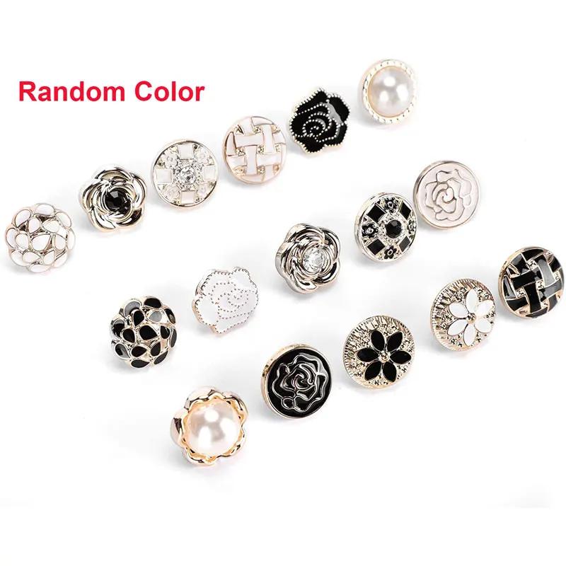 

5 шт. не пришивные пуговицы-булавки для прикрытия пуговиц женские рубашки броши-пуговицы съемные пуговицы-булавки для одежды рубашка свитер Декор 18mm 5pcs