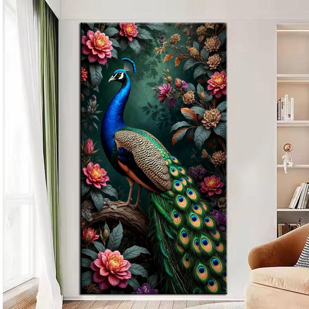 Beautiful Peacocks and Flowers Picture DIY Diamond Painting Cross Stitch Full Drills Diamond Mosaic New Collection Home Decor