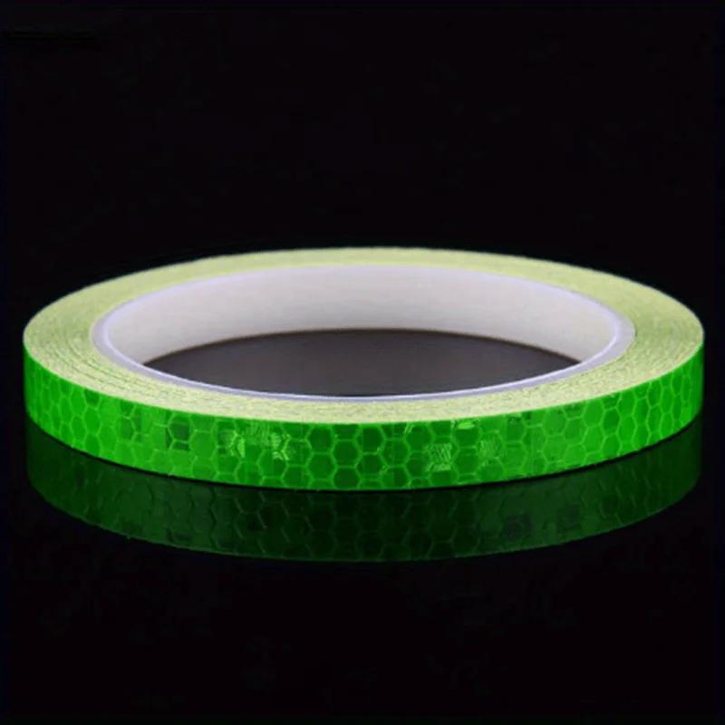1cm*8m Reflective PVC Tape for Bicycles and Motorcycles, DIY Decorative Rim Tape for Street Motor Scooters
