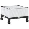 Garden Planter with Wheels White 40 X 40 X 33 Cm PP