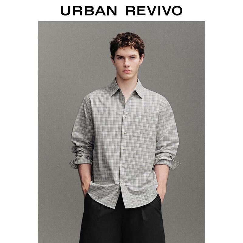 

UR Men s Retro Plaid Cotton Long Sleeve Shirt XL