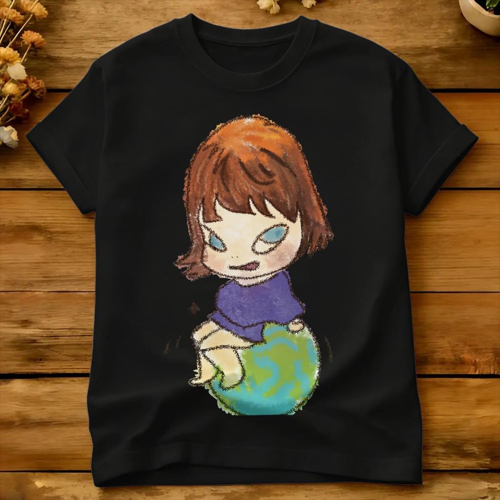 Unisex Unisex Tshirt Yoshitomo Nara Fashion Tshirts Hip Hop Summer Tee Shirt Streetwear Pure Cotton Tops Birthday Gift
