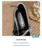 Silver Mary Jane High Heels: Women's Square Toe Retro Chunky Heel One-Strap Shoes for Spring and Autumn.